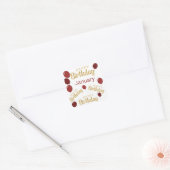 ハッピーバースデー1月の誕生日ステッカー スクエアシール (封筒)