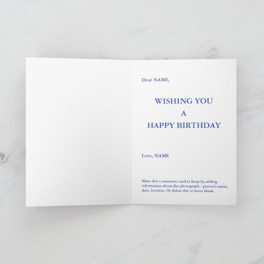 ハッピーバースデー10代の孫娘の写真カード カード (内部)