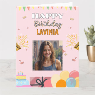 ハッピーバースデー10代の若者女の子、娘のために カード