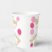 ハッピーバースデー10月誕生日紙カップ 紙コップ (左)