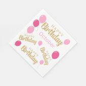 ハッピーバースデー10月誕生日紙ナプキン スタンダードランチョンナプキン (角)