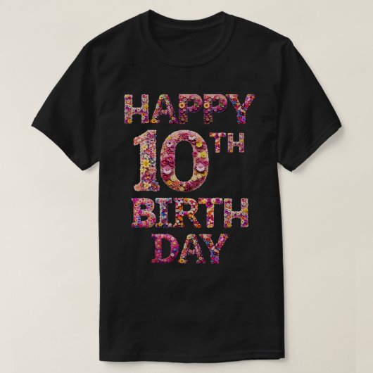 ハッピーバースデー10番目 Tシャツ (デザイン正面)