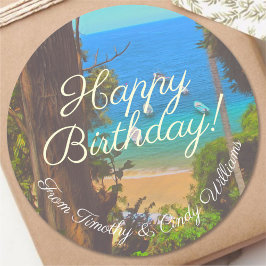 ハッピーバースデー1017 ラウンドシール