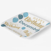 ハッピーバースデー12月の誕生日紙プレート ペーパープレート (傾斜あり)