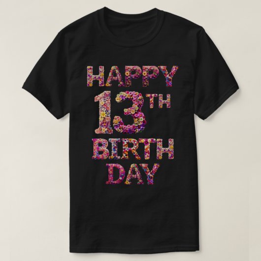 ハッピーバースデー13日 Tシャツ (デザイン正面)