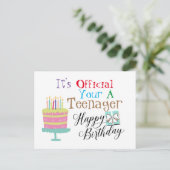 ハッピーバースデー13歳 ポストカード (スタンド正面)