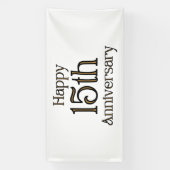 ハッピーバースデー15周年4x8ビニールバナー 横断幕 (縦)