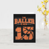 ハッピーバースデー15歳バスケットボール少年15 カード (黄色い花)