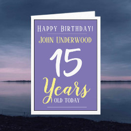 ハッピーバースデー15歳 カード