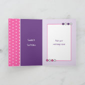 ハッピーバースデー16今日の紫とピンク カード (内部)