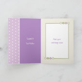 ハッピーバースデー16今日の紫と緑 カード (内部)