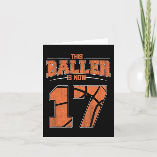 ハッピーバースデー17歳バスケットボールボーイズセブン カード (正面)