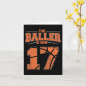 ハッピーバースデー17歳バスケットボールボーイズセブン カード (黄色い花)