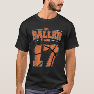 ハッピーバースデー17歳バスケットボールボーイズセブン Tシャツ