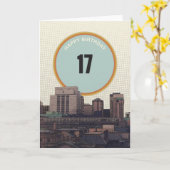 ハッピーバースデー17歳 カード (黄色い花)