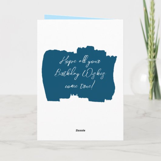 ハッピーバースデー18今日フォトブルーのオレンジを追加 カード (裏面)