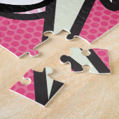 ハッピーバースデー18歳 レトロコミックブック ピンク ジグソーパズル (側面)