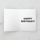 ハッピーバースデー1890の男が独り言を言うヴィンテージ カード (内部)