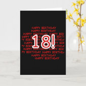 ハッピーバースデー18 カード (黄色い花)