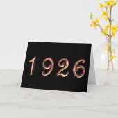 ハッピーバースデー1926年誕生20年代20年代 カード (黄色い花)