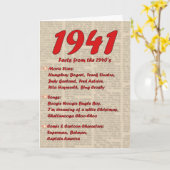 ハッピーバースデー1941年誕生報道40年代40年代 カード (黄色い花)