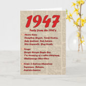 ハッピーバースデー1947年誕生ニュース40年代40年代 カード (黄色い花)