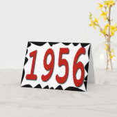ハッピーバースデー1956年誕生50年代50年代 カード (黄色い花)