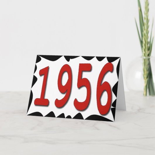 ハッピーバースデー1956年誕生50年代50年代 カード (正面)
