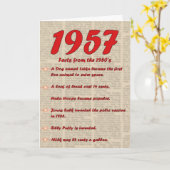 ハッピーバースデー1957年誕生報道50年代50年代 カード (黄色い花)