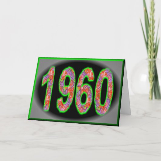 ハッピーバースデー1960年誕生60年代60年代 カード (正面)