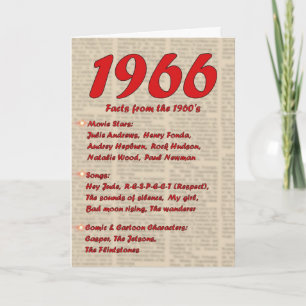 ハッピーバースデー1966年誕生報道60年代60年代 カード