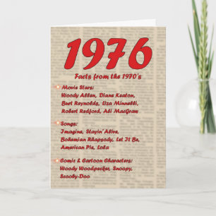 ハッピーバースデー1976年誕生報道70年代70年代 カード