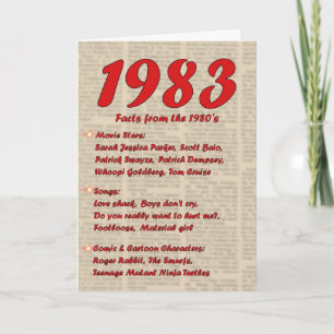 ハッピーバースデー1983年誕生80年代80年代 カード