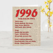 ハッピーバースデー1996年誕生ニュース90年代90 カード (黄色い花)