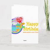 ハッピーバースデー2年、あなたの名前ダイノスカード カード (裏面)