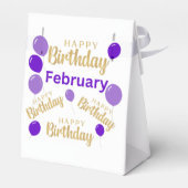 ハッピーバースデー2月の誕生日のお願いボックス フェイバーボックス (裏面サイド)