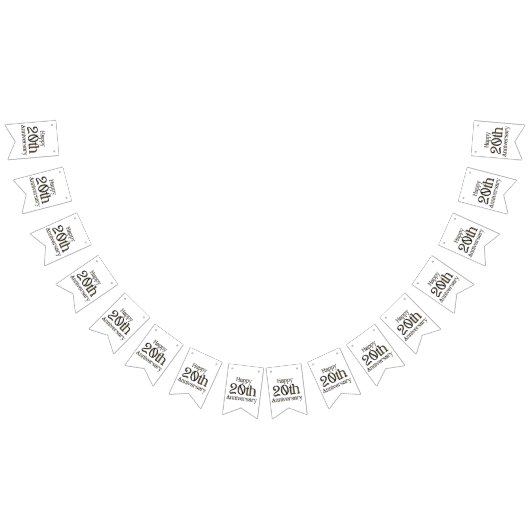 ハッピーバースデー20周年バンティングバナー バンティングフラッグ (全)