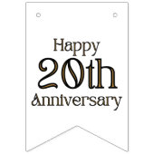ハッピーバースデー20周年バンティングバナー バンティングフラッグ (第2の旗)