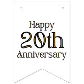 ハッピーバースデー20周年バンティングバナー バンティングフラッグ (第3の旗)