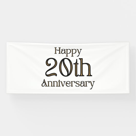 ハッピーバースデー20周年2.5x6ビニールバナー 横断幕 (横)