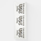 ハッピーバースデー20周年4x12ビニールバナー 横断幕 (縦)