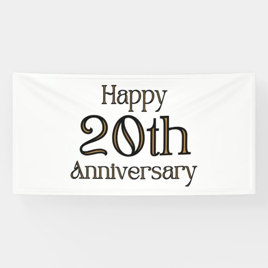 ハッピーバースデー20周年4x8ビニールバナー 横断幕 (横)