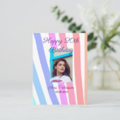 ハッピーバースデー20周年 ラスティックボヘミアンレインボーライン フォト ポストカード (スタンド正面)