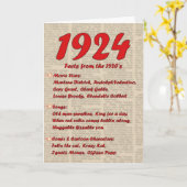 ハッピーバースデー20年代20sのtwentie 1924生年 カード (黄色い花)