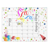 ハッピーバースデー2022年3月テーブルクロス テーブルクロス (正面(横))