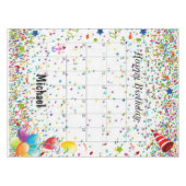 ハッピーバースデー2022年4月テーブルクロス テーブルクロス (正面(横))