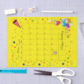 ハッピーバースデー2022年6月ティッシュペーパー 薄葉紙 (クラフト)