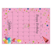 ハッピーバースデー2022年7月テーブルクロス テーブルクロス (正面(横))