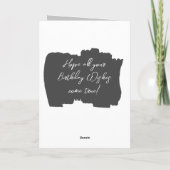 ハッピーバースデー21今日フォトグレーを追加 カード (裏面)