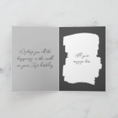 ハッピーバースデー21今日フォトグレーを追加 カード (内部)